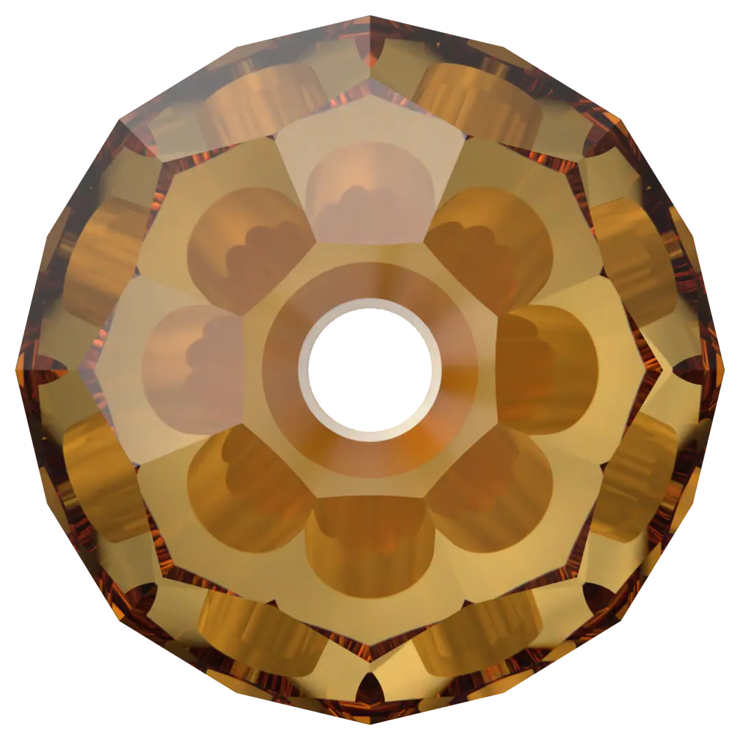 Swarovski Crystal Beads Round (5000) Light Amber - Bluestreak Crystals