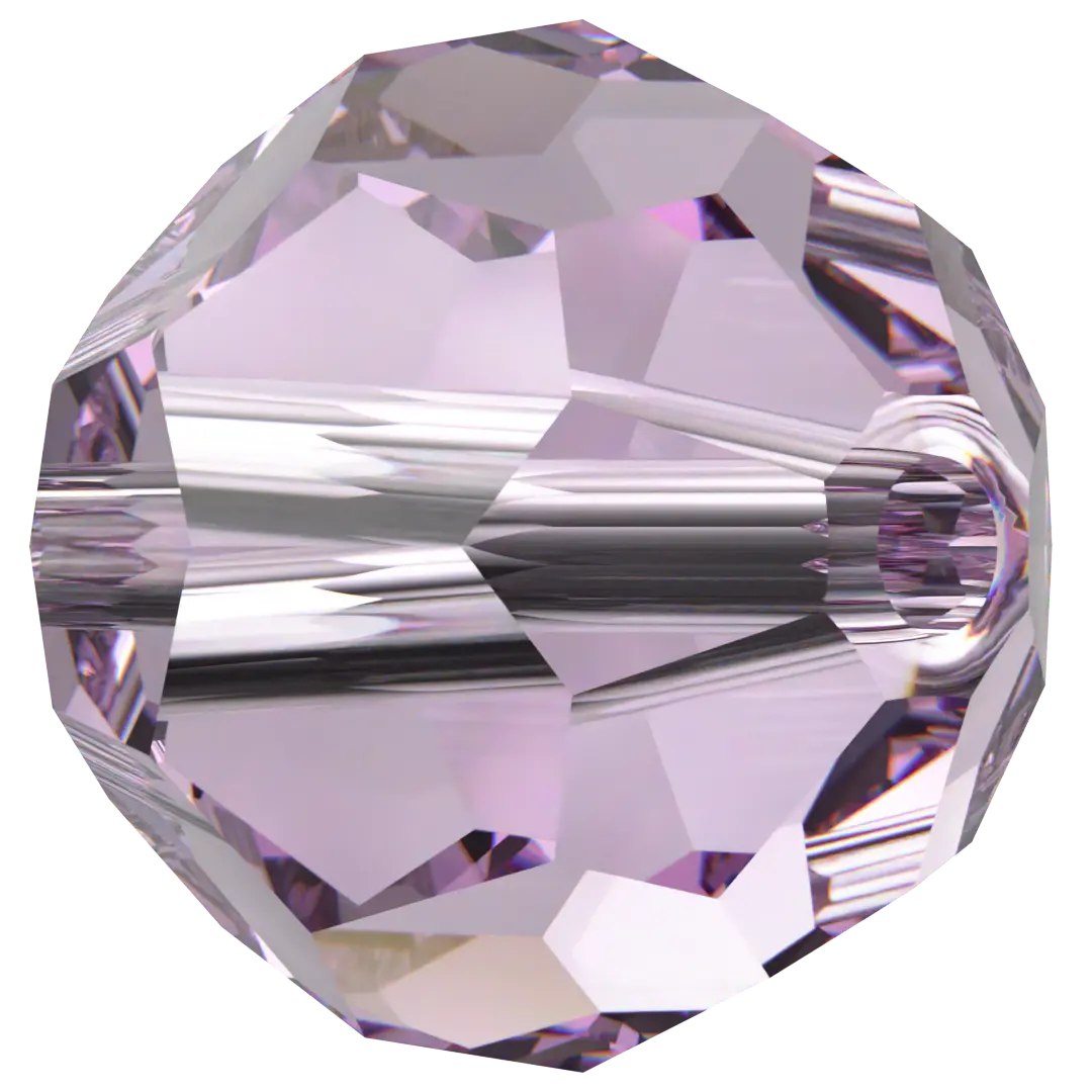 Swarovski Crystal Beads Round (5000) Light Amethyst - Bluestreak Crystals