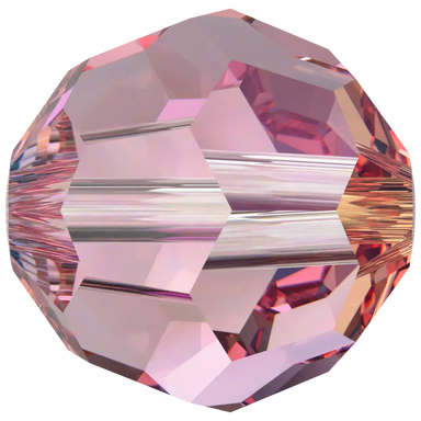 Swarovski Crystal Beads Round (5000) Light Rose Shimmer - Bluestreak Crystals