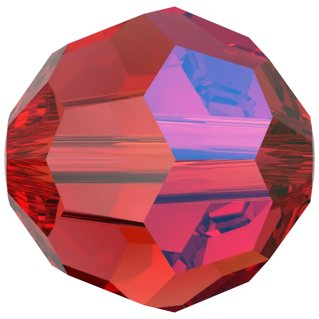 Swarovski Crystal Beads Round (5000) Light Siam AB - Bluestreak Crystals