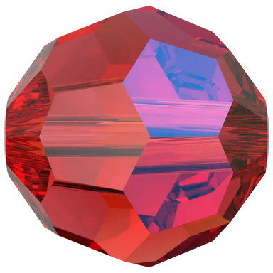 Swarovski Crystal Beads Round (5000) Light Siam AB - Bluestreak Crystals