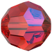 Swarovski Crystal Beads Round (5000) Light Siam AB - Bluestreak Crystals