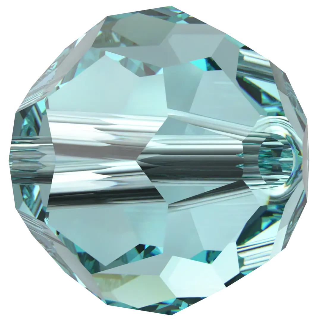 Swarovski Crystal Beads Round (5000) Light Turquoise - Bluestreak Crystals