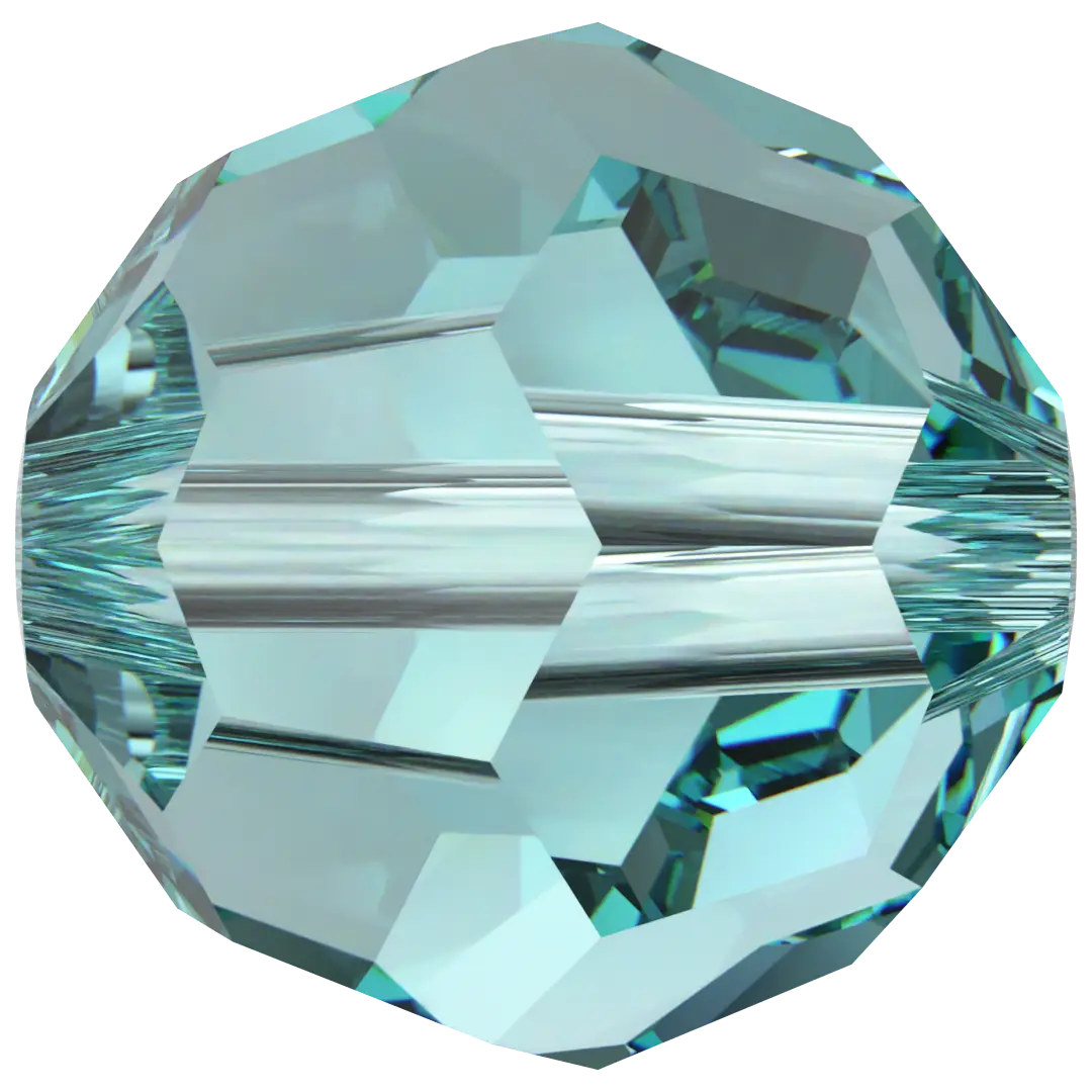 Swarovski Crystal Beads Round (5000) Light Turquoise - Bluestreak Crystals