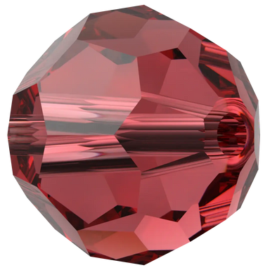 Swarovski Crystal Beads Round (5000) Scarlet - Bluestreak Crystals