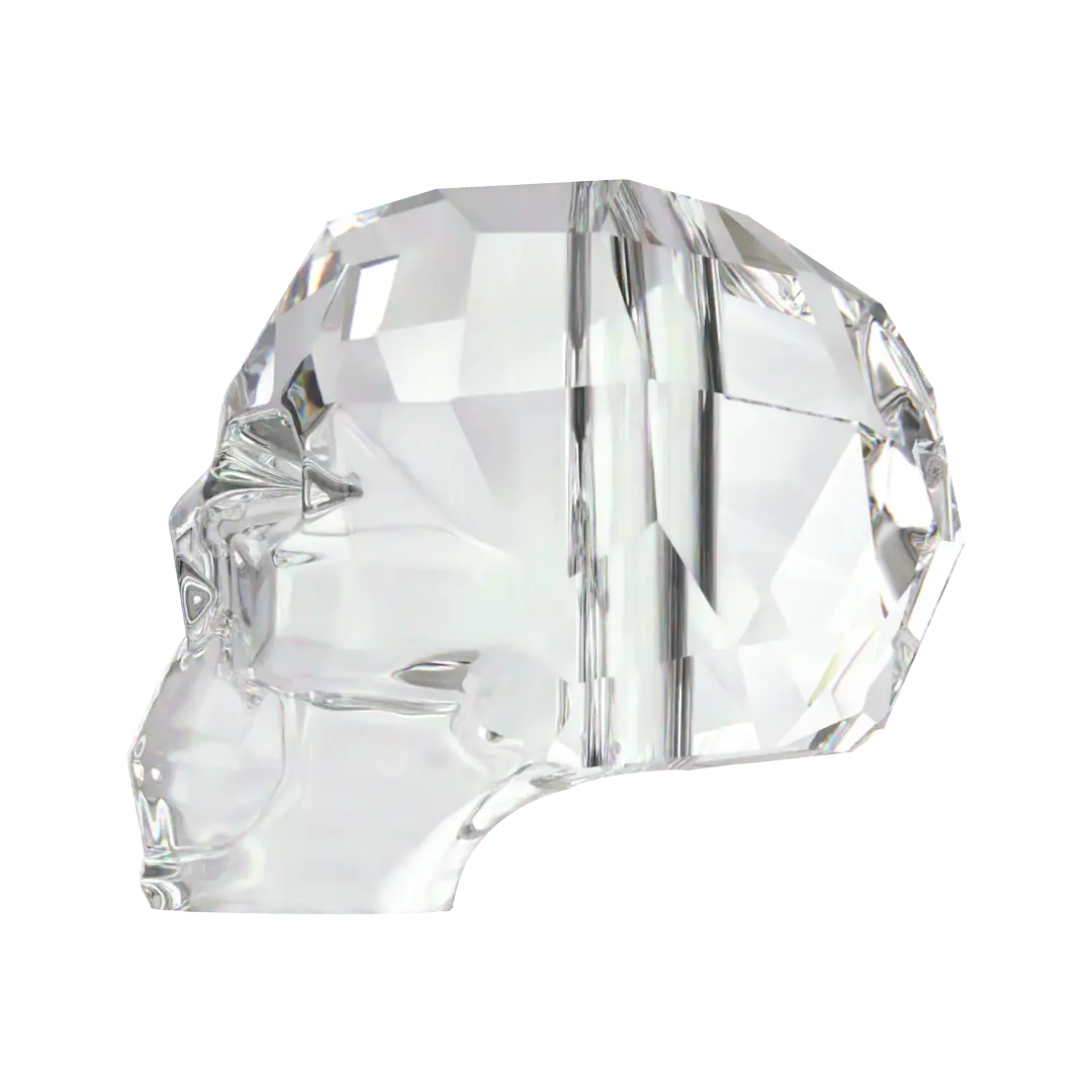 Swarovski Crystal Beads Skull (5750) Crystal - Bluestreak Crystals