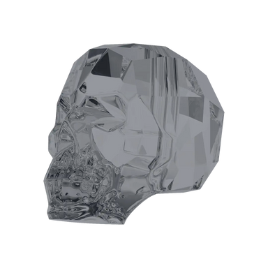 Swarovski Crystal Beads Skull (5750) Crystal Silver Night 2X - Bluestreak Crystals