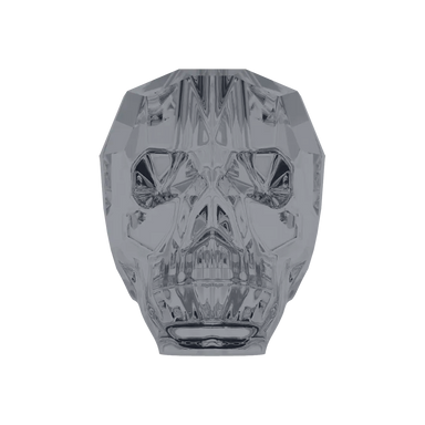 Swarovski Crystal Beads Skull (5750) Crystal Silver Night 2X - Bluestreak Crystals