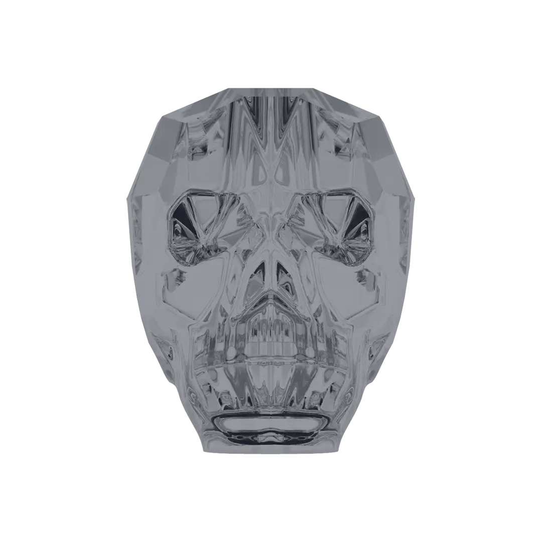 Serinity Crystal Beads Skull (5750) Crystal Silver Night - Bluestreak Crystals