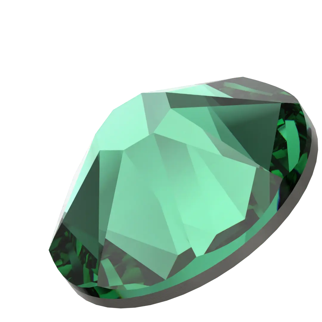 Swarovski Flat Back Crystals Non Hotfix (2000, 2058 & 2088) Majestic Green - Bluestreak Crystals