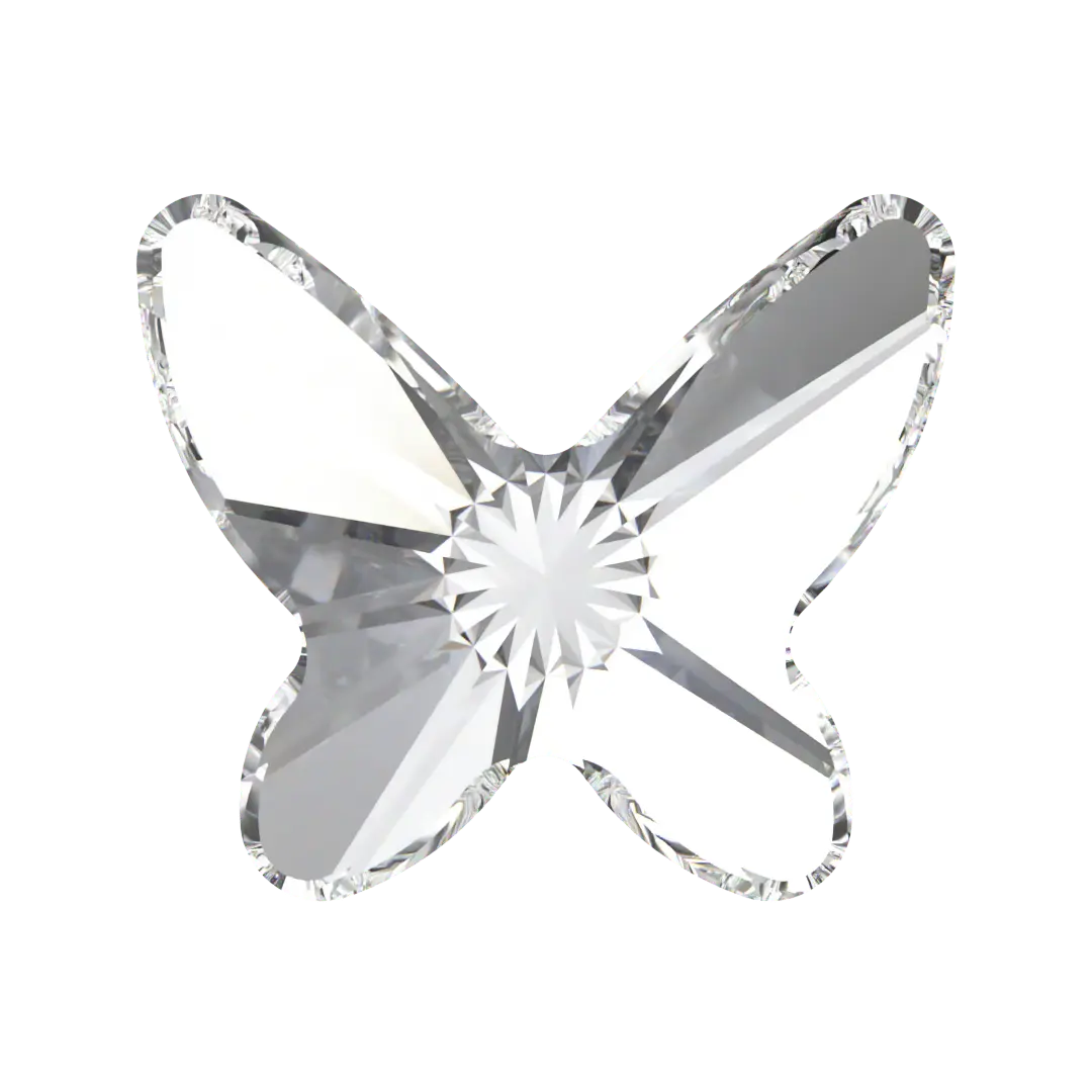 Swarovski Flat Back Crystals Non Hotfix Butterfly (2854) Crystal - Bluestreak Crystals