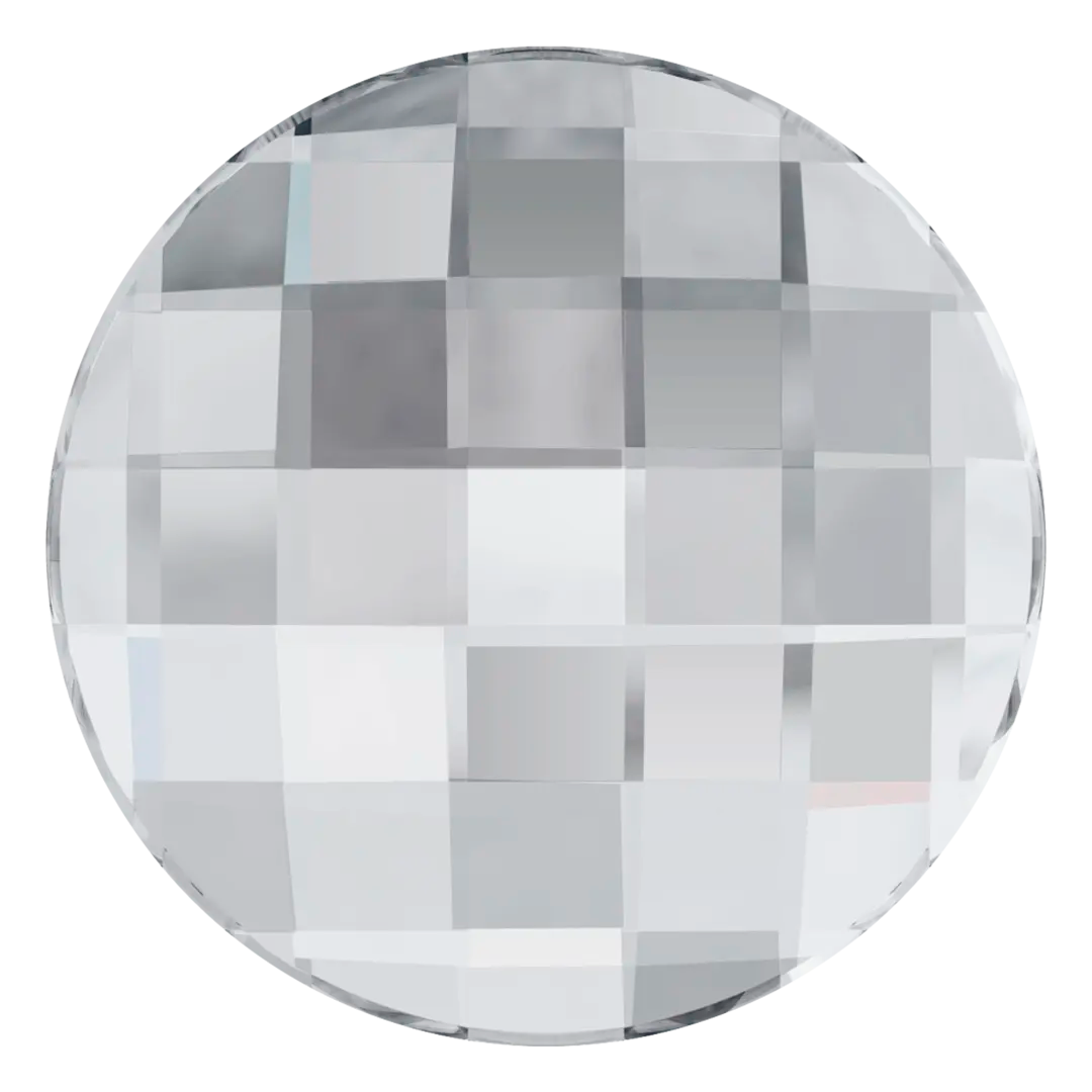 Swarovski Flat Back Crystals Non Hotfix Chessboard Circle (2035) Crystal - Bluestreak Crystals
