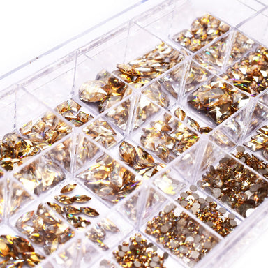 Swarovski Flat Back Crystals Non Hotfix Mega Mix Crystal Golden Shadow - Bluestreak Crystals