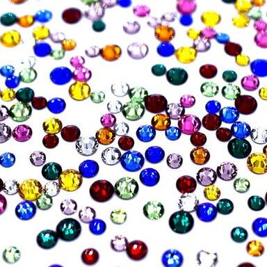 Swarovski Flat Back Crystals Non Hotfix Mix Rainbow - Bluestreak Crystals