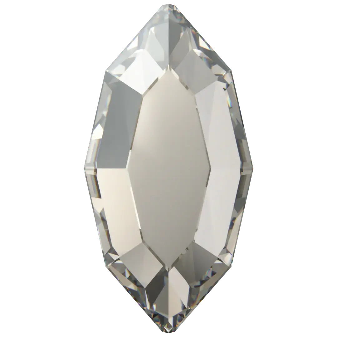 Swarovski Flat Back Crystals Non Hotfix Navette (2200) Crystal Silver Shade - Bluestreak Crystals