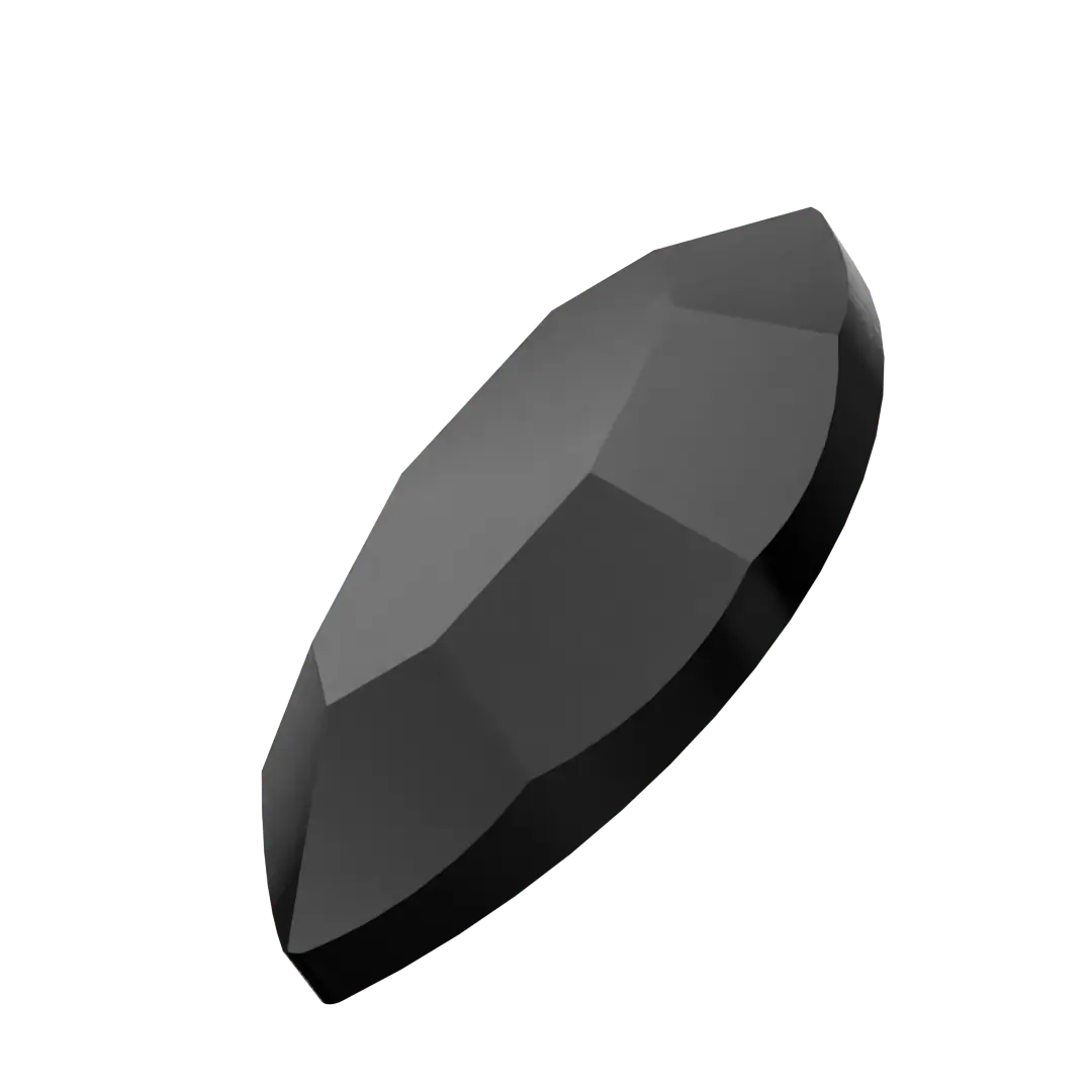 Swarovski Flat Back Crystals Non Hotfix Navette (2200) Jet UNFOILED - Bluestreak Crystals