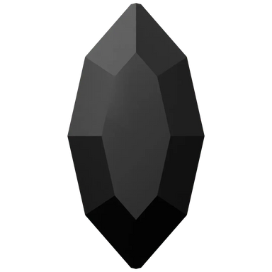 Swarovski Flat Back Crystals Non Hotfix Navette (2200) Jet UNFOILED - Bluestreak Crystals