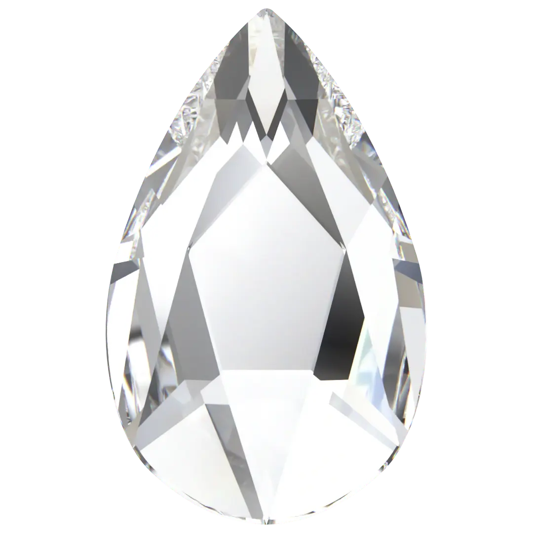Swarovski Flat Back Crystals Non Hotfix Pear (2303) Crystal - Bluestreak Crystals