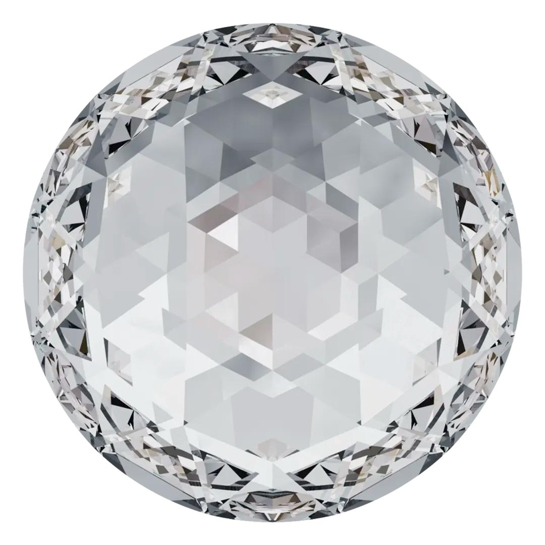 Swarovski Flat Back Crystals Non Hotfix Rose Cut (2072) Crystal - Bluestreak Crystals