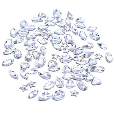 Swarovski Flat Back Crystals Non Hotfix Shapes Mix CRYSTAL - Bluestreak Crystals