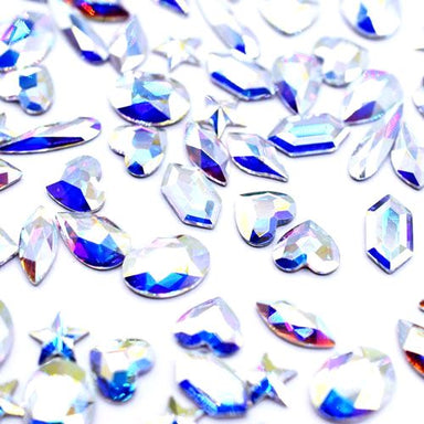Swarovski Flat Back Crystals Non Hotfix Shapes Mix CRYSTAL AB - Bluestreak Crystals