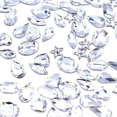 Swarovski Flat Back Crystals Non Hotfix Shapes Mix CRYSTAL - Bluestreak Crystals