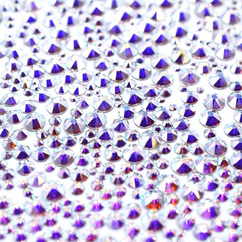 Swarovski Flat Back Crystals Non Hotfix Size Mix CRYSTAL AB - Bluestreak Crystals