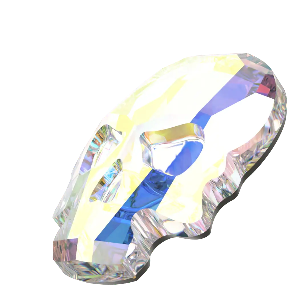 Swarovski Flat Back Crystals Non Hotfix Skull (2856) Crystal AB - Bluestreak Crystals