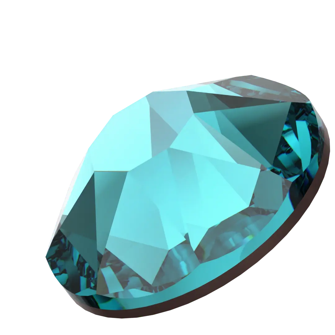 Swarovski Hotfix Flat Back Crystals (2000, 2038 & 2078) Blue Zircon - Bluestreak Crystals