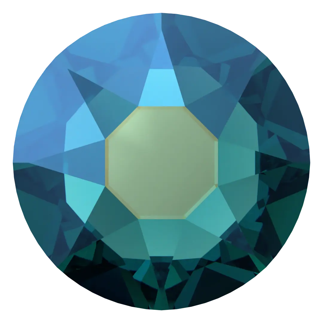 Swarovski Hotfix Flat Back Crystals (2000, 2038 & 2078) Blue Zircon Shimmer - Bluestreak Crystals