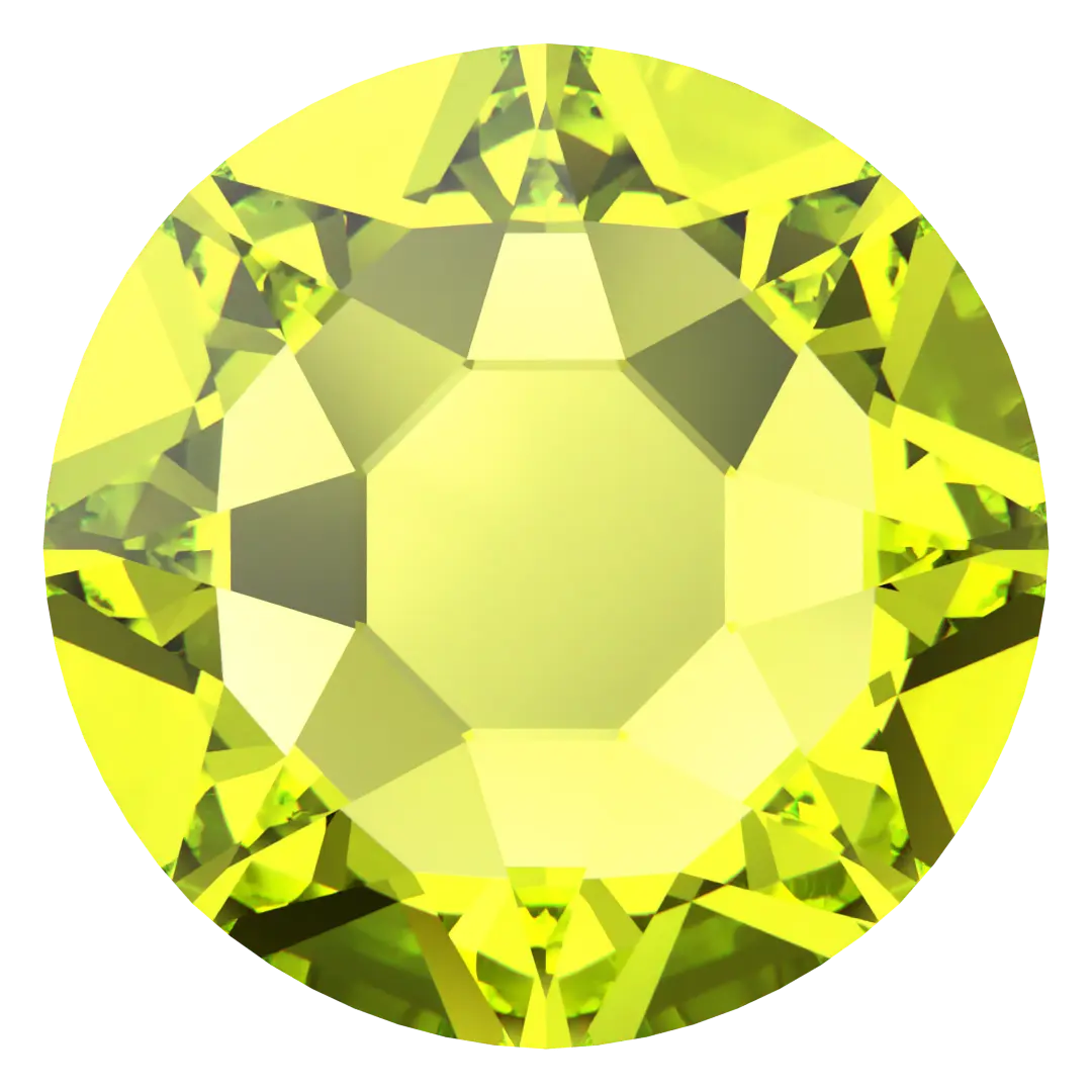 Swarovski Hotfix Flat Back Crystals (2000, 2038 & 2078) Citrus Green - Bluestreak Crystals