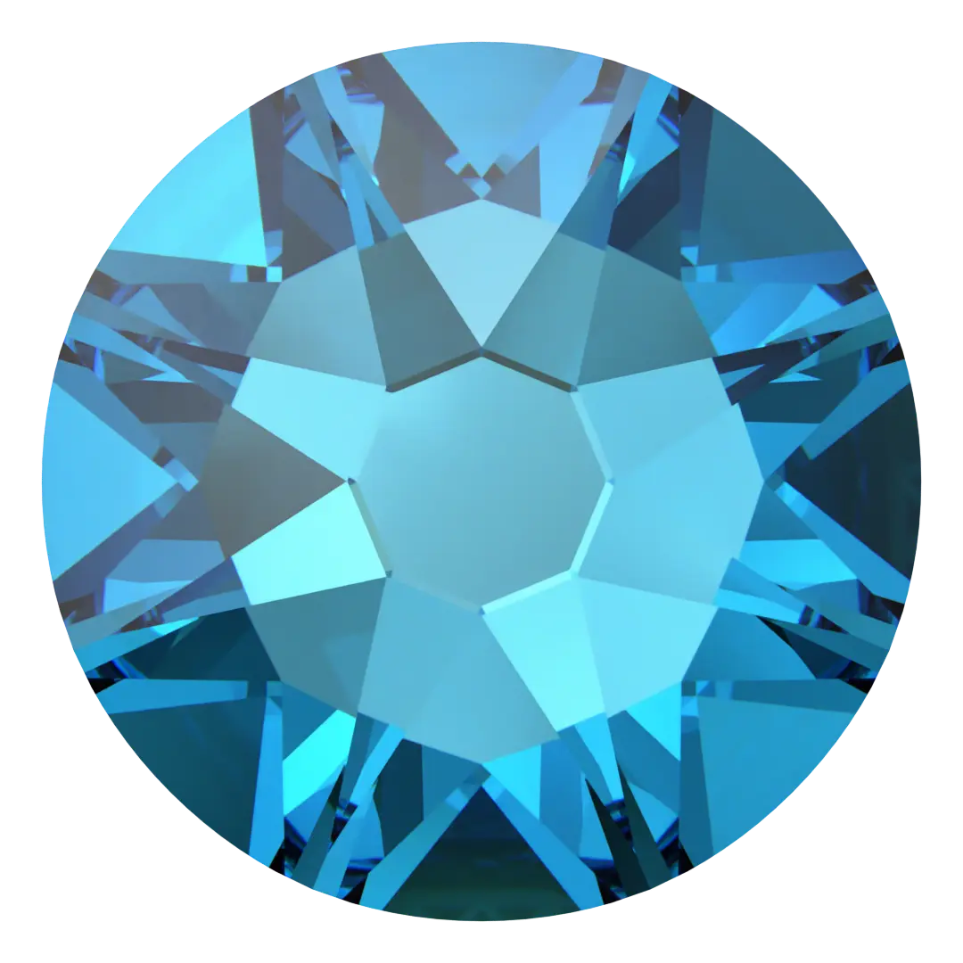Swarovski Hotfix Flat Back Crystals (2000, 2038 & 2078) Crystal Bermuda Blue - Bluestreak Crystals