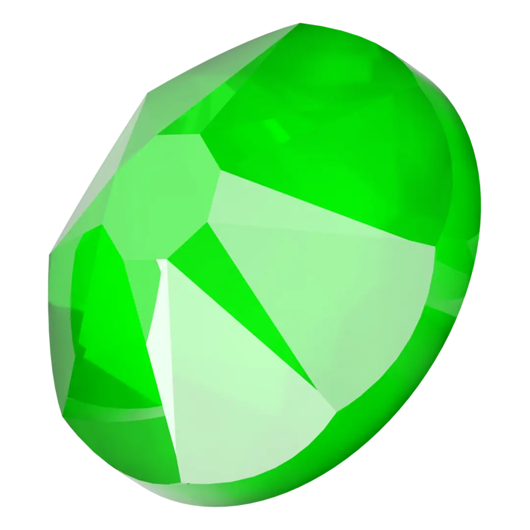 Swarovski Hotfix Flat Back Crystals (2000, 2038 & 2078) Crystal Electric Green - Bluestreak Crystals