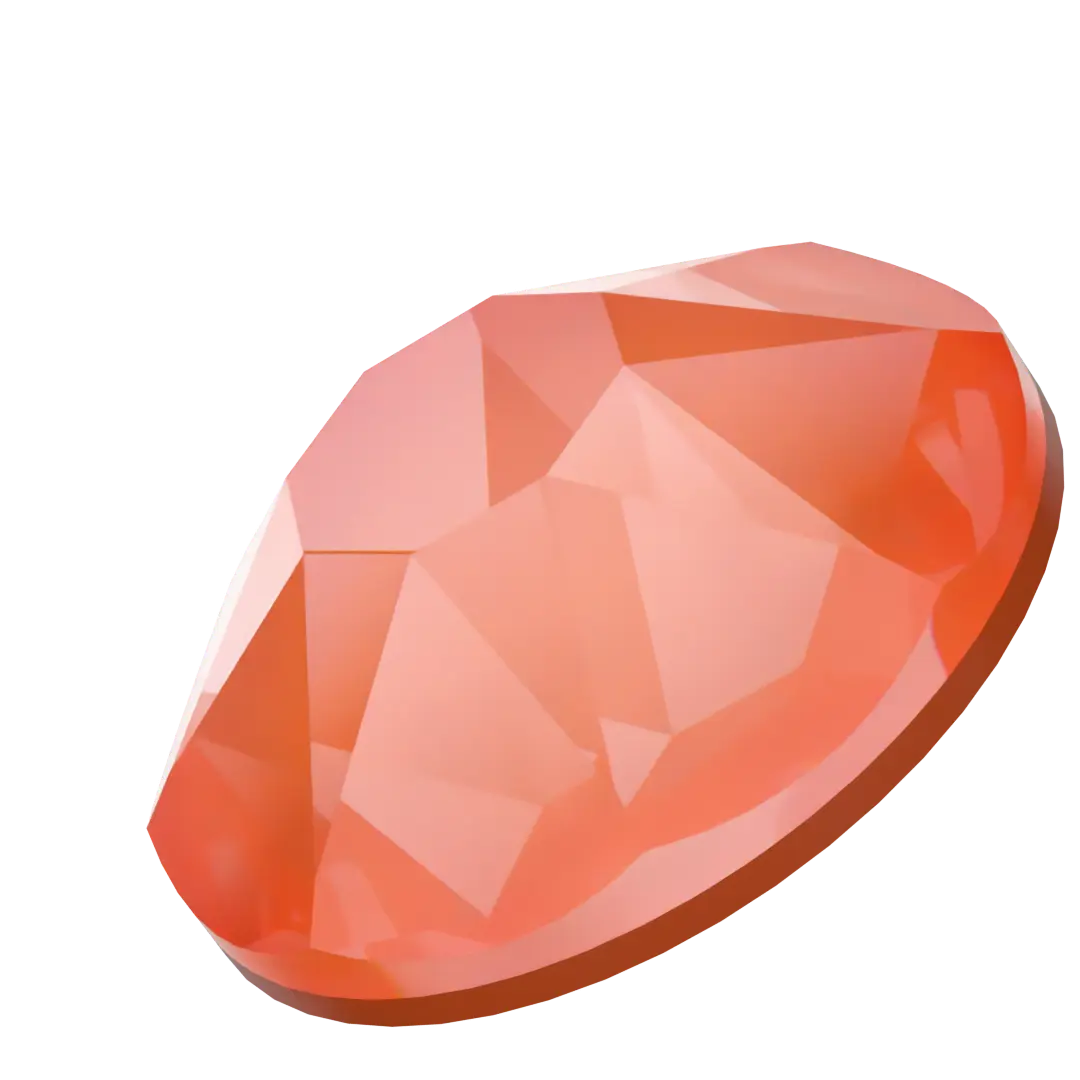 Swarovski Hotfix Flat Back Crystals (2000, 2038 & 2078) Crystal Orange Ignite - Bluestreak Crystals