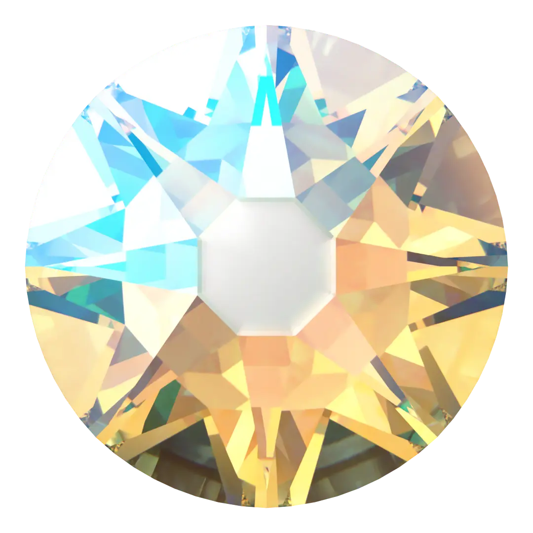 Swarovski Hotfix Flat Back Crystals (2000, 2038 & 2078) Crystal Shimmer - Bluestreak Crystals