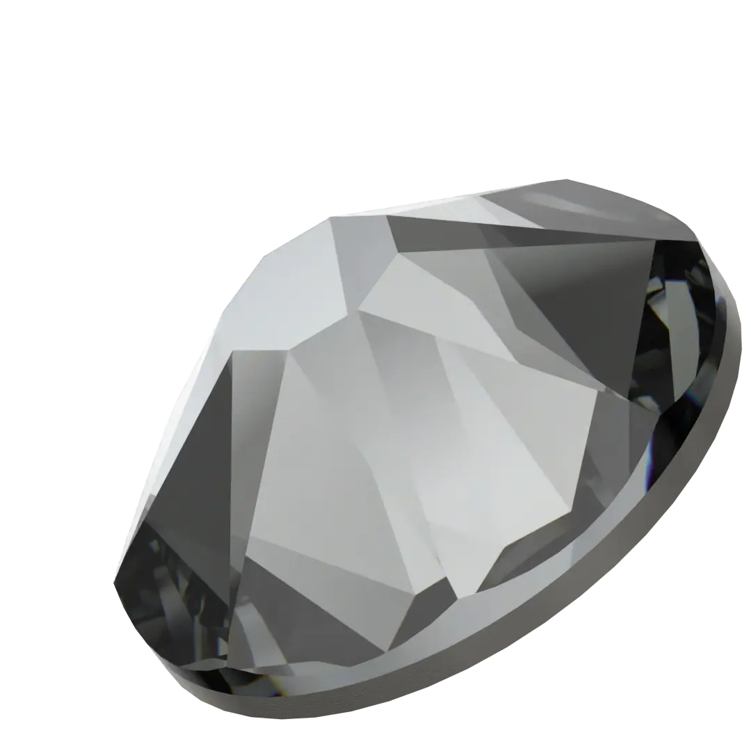 Swarovski Hotfix Flat Back Crystals (2000, 2038 & 2078) Crystal Silver Night - Bluestreak Crystals