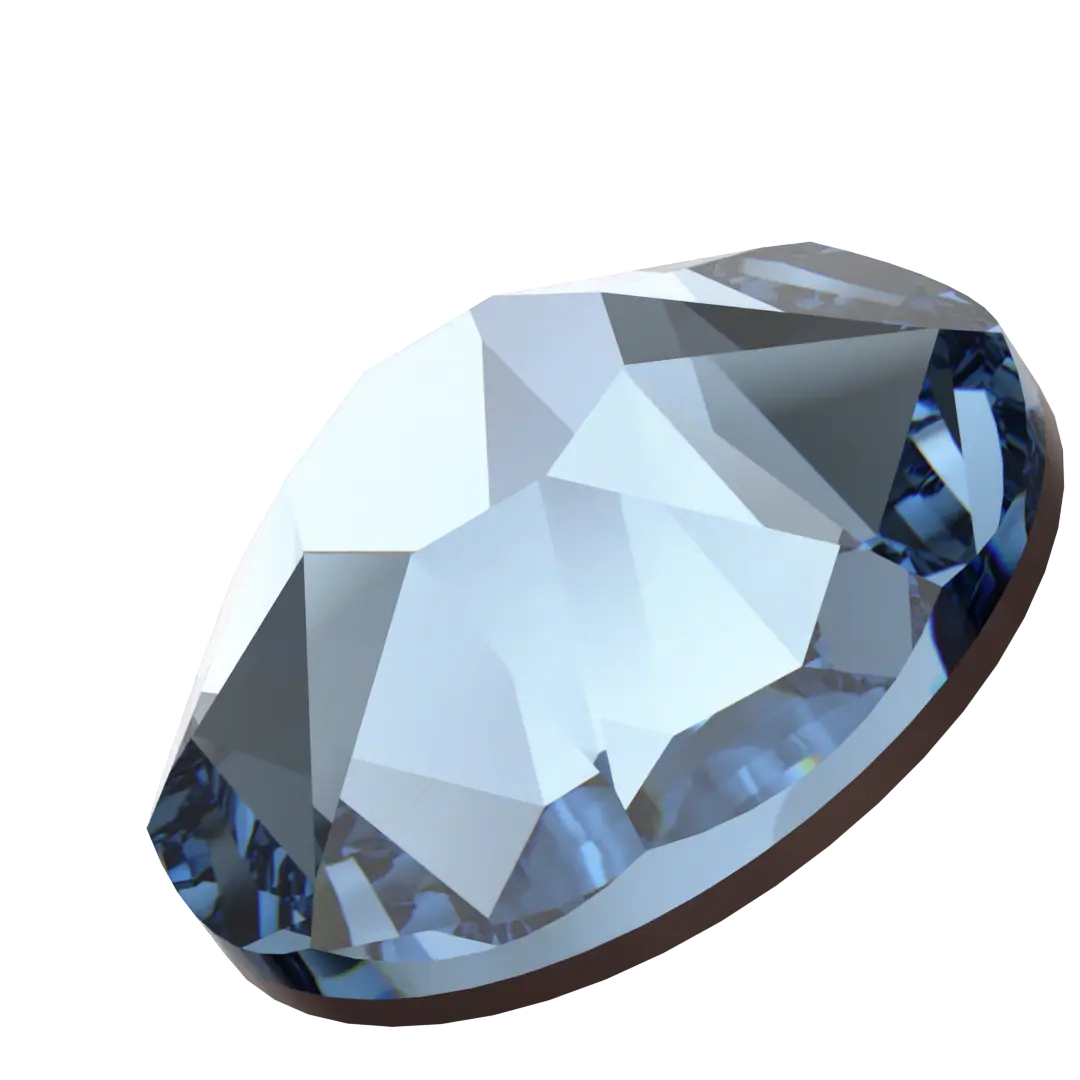 Swarovski Hotfix Flat Back Crystals (2000, 2038 & 2078) Denim Blue - Bluestreak Crystals