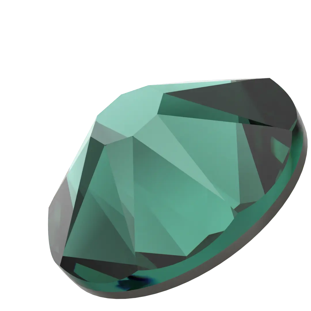 Swarovski Hotfix Flat Back Crystals (2000, 2038 & 2078) Emerald - Bluestreak Crystals