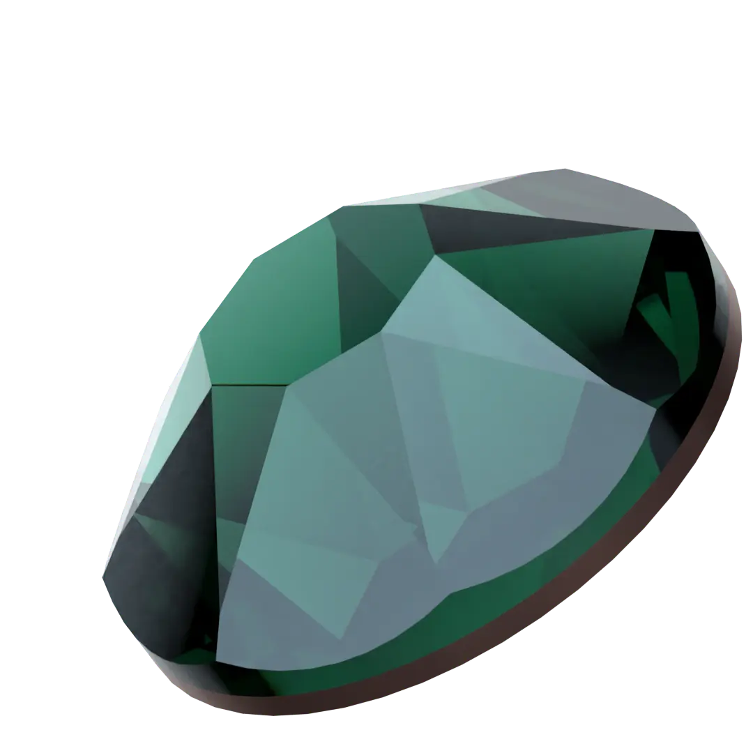 Swarovski Hotfix Flat Back Crystals (2000, 2038 & 2078) Emerald Nightfall - Bluestreak Crystals