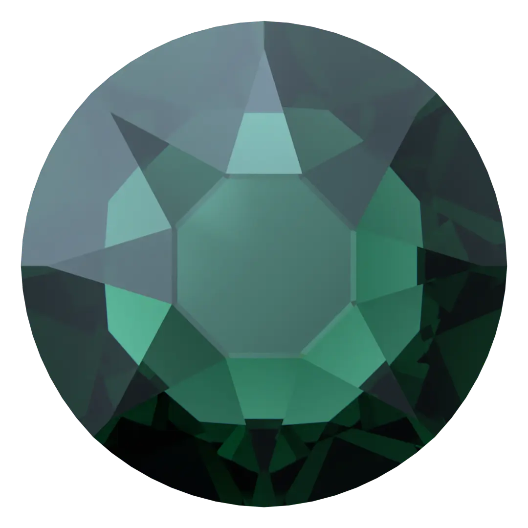 Swarovski Hotfix Flat Back Crystals (2000, 2038 & 2078) Emerald Nightfall - Bluestreak Crystals