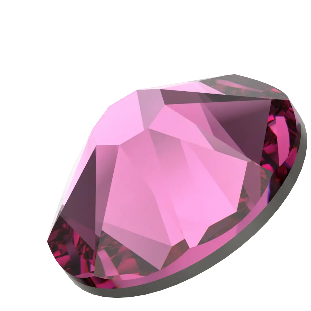 Swarovski Hotfix Flat Back Crystals (2000, 2038 & 2078) Fuchsia - Bluestreak Crystals