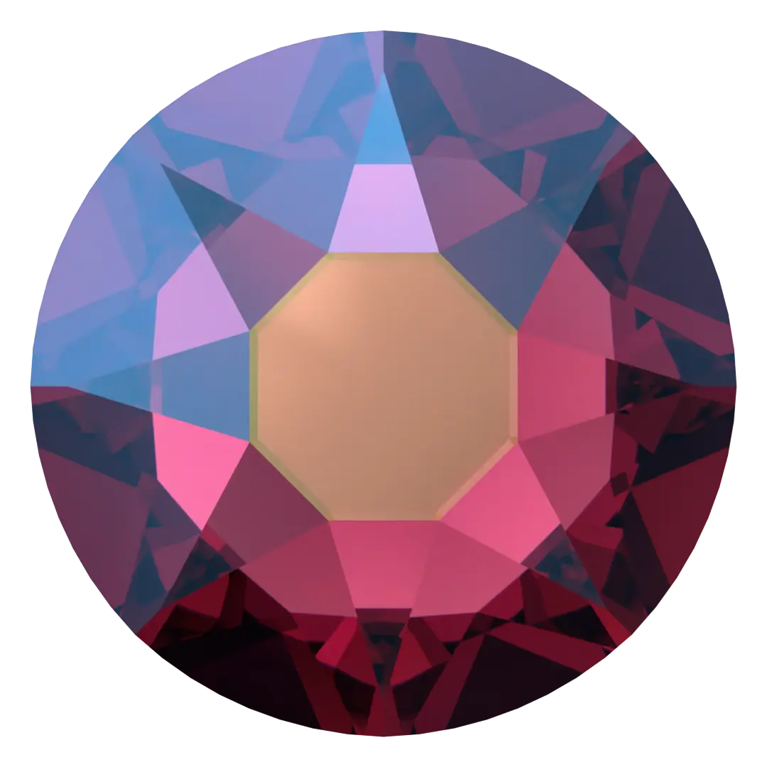Swarovski Hotfix Flat Back Crystals (2000, 2038 & 2078) Fuchsia Shimmer - Bluestreak Crystals