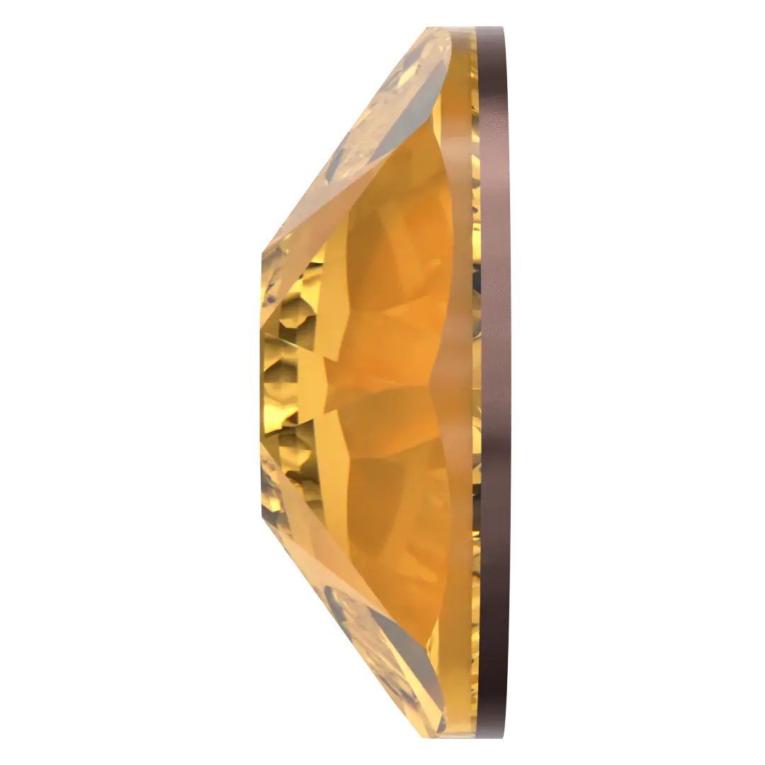 Swarovski Hotfix Flat Back Crystals (2000, 2038 & 2078) Golden Topaz - Bluestreak Crystals