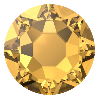 Swarovski Hotfix Flat Back Crystals (2000, 2038 & 2078) Golden Topaz - Bluestreak Crystals