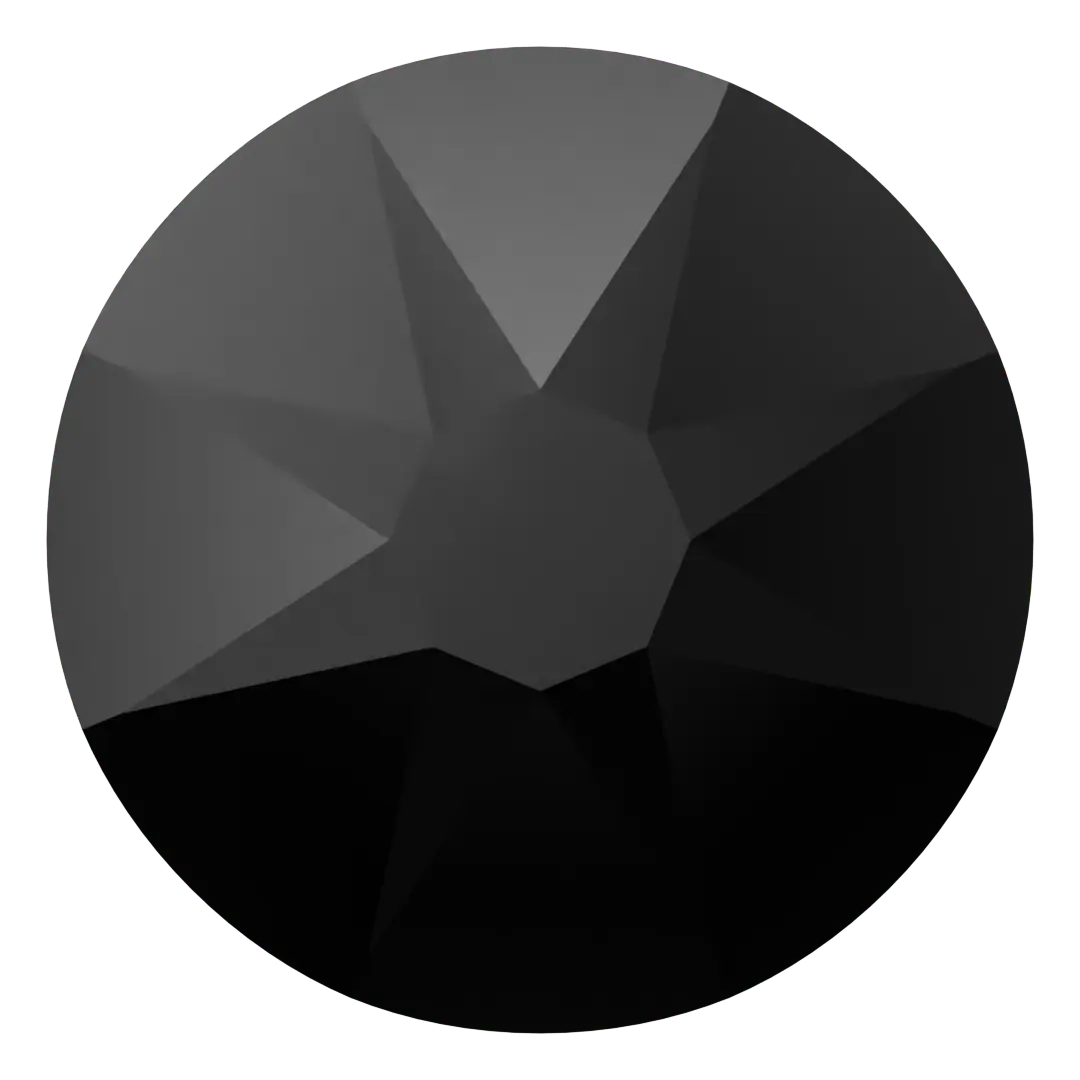 Swarovski Hotfix Flat Back Crystals (2000, 2038 & 2078) Jet Transparent - Bluestreak Crystals