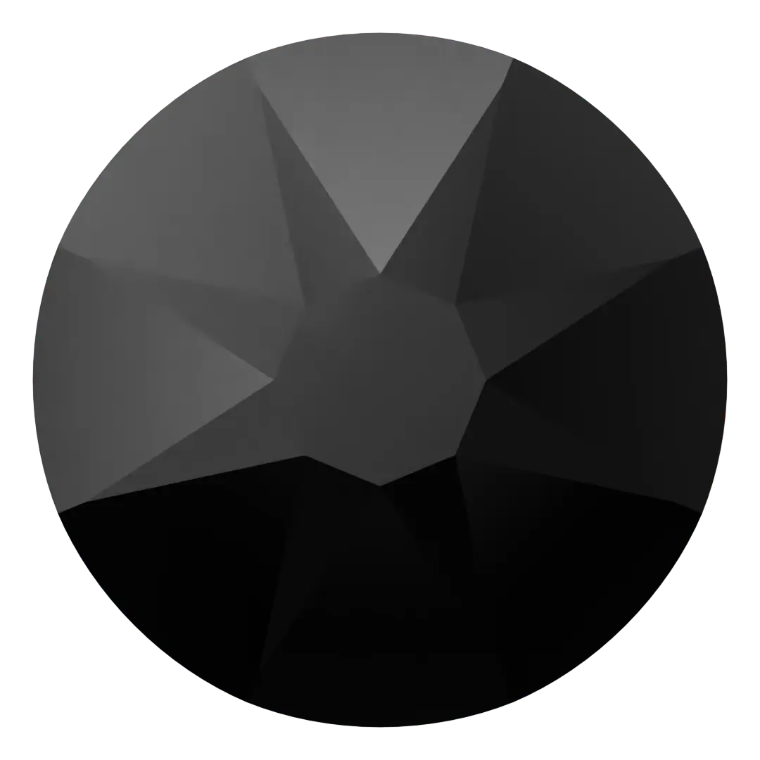 Swarovski Hotfix Flat Back Crystals (2000, 2038 & 2078) Jet - Bluestreak Crystals