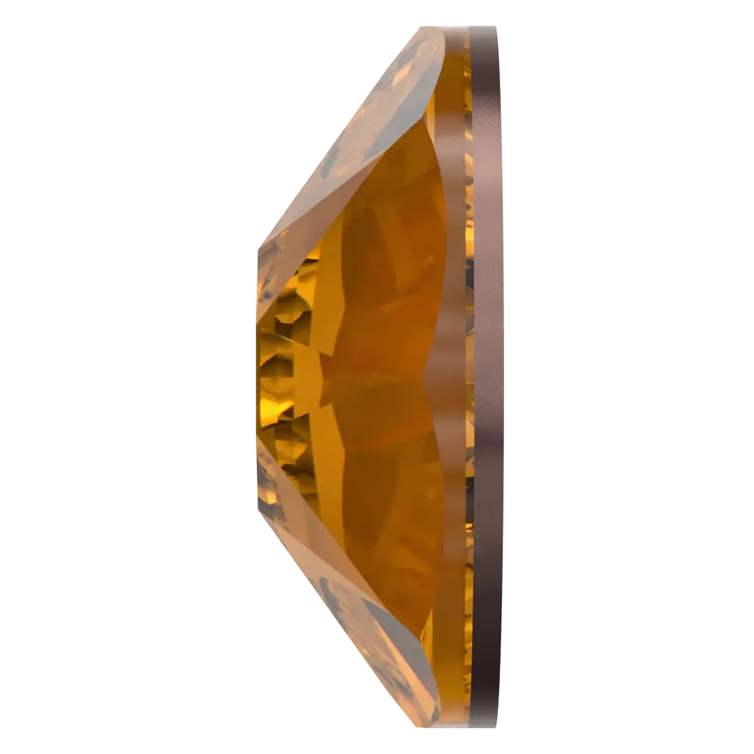 Swarovski Hotfix Flat Back Crystals (2000, 2038 & 2078) Light Amber - Bluestreak Crystals