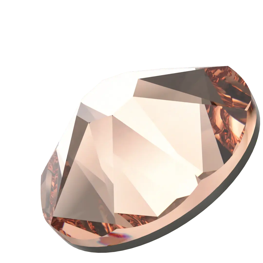 Swarovski Hotfix Flat Back Crystals (2000, 2038 & 2078) Light Peach - Bluestreak Crystals