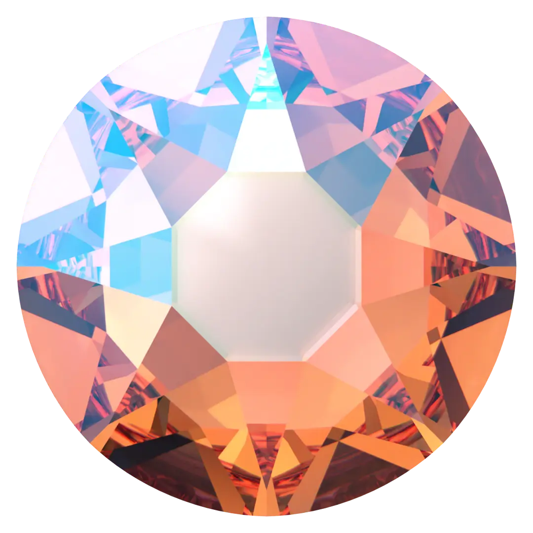 Swarovski Hotfix Flat Back Crystals (2000, 2038 & 2078) Light Rose Shimmer - Bluestreak Crystals