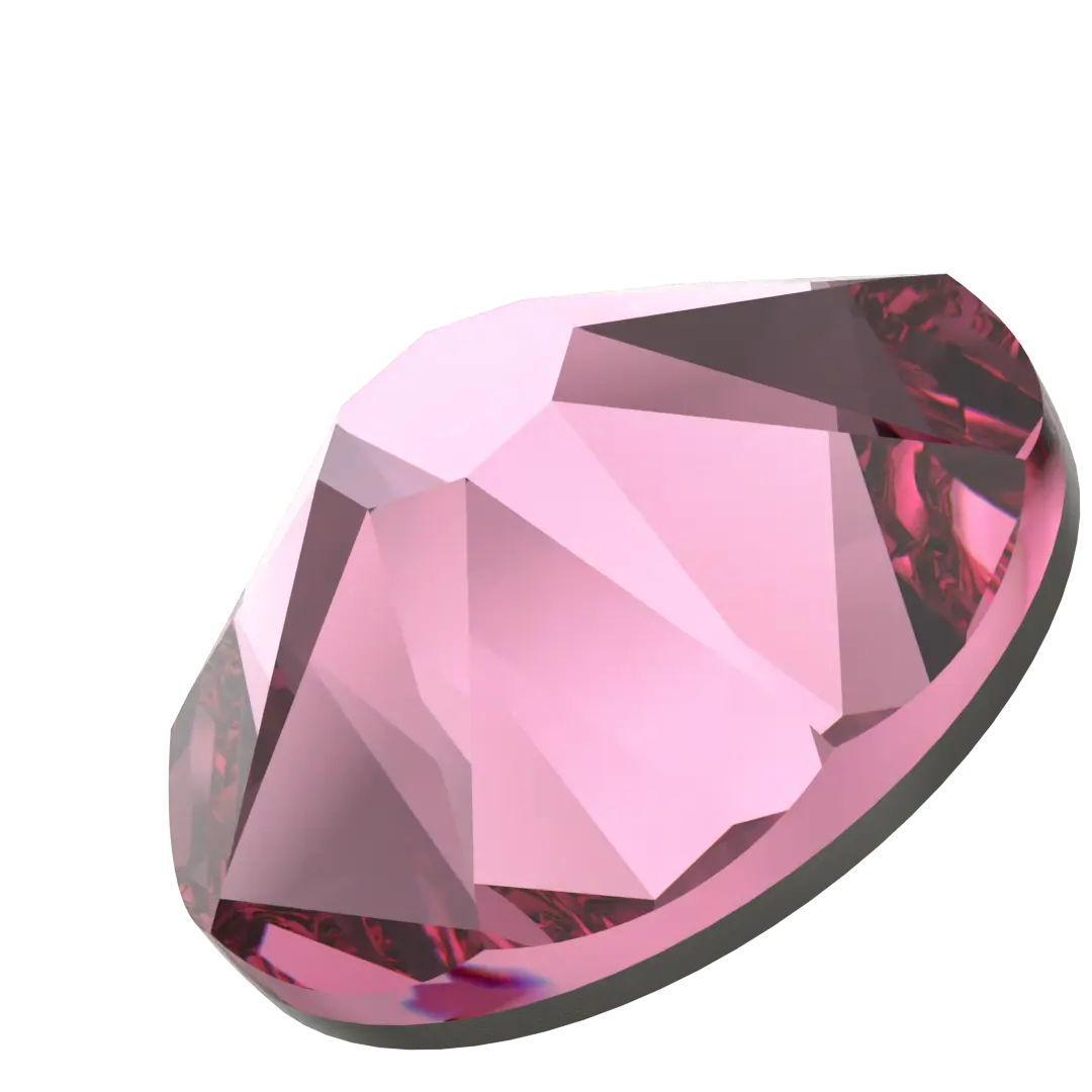 Swarovski Hotfix Flat Back Crystals (2000, 2038 & 2078) Rose - Bluestreak Crystals